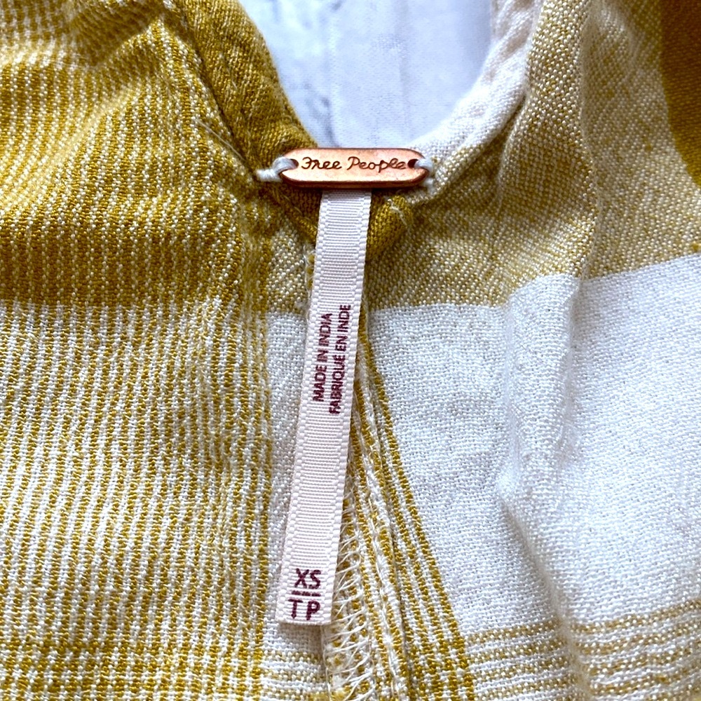 Free People Tan and Cream Plaid Jumpsuit - Picture 9 of 16
